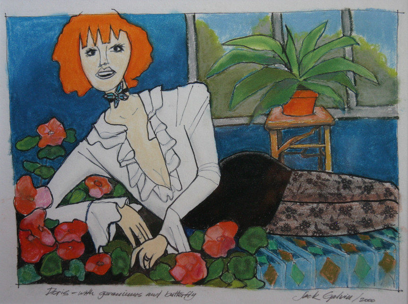 Doris Jorgensen sketch 2000, pastel on paper